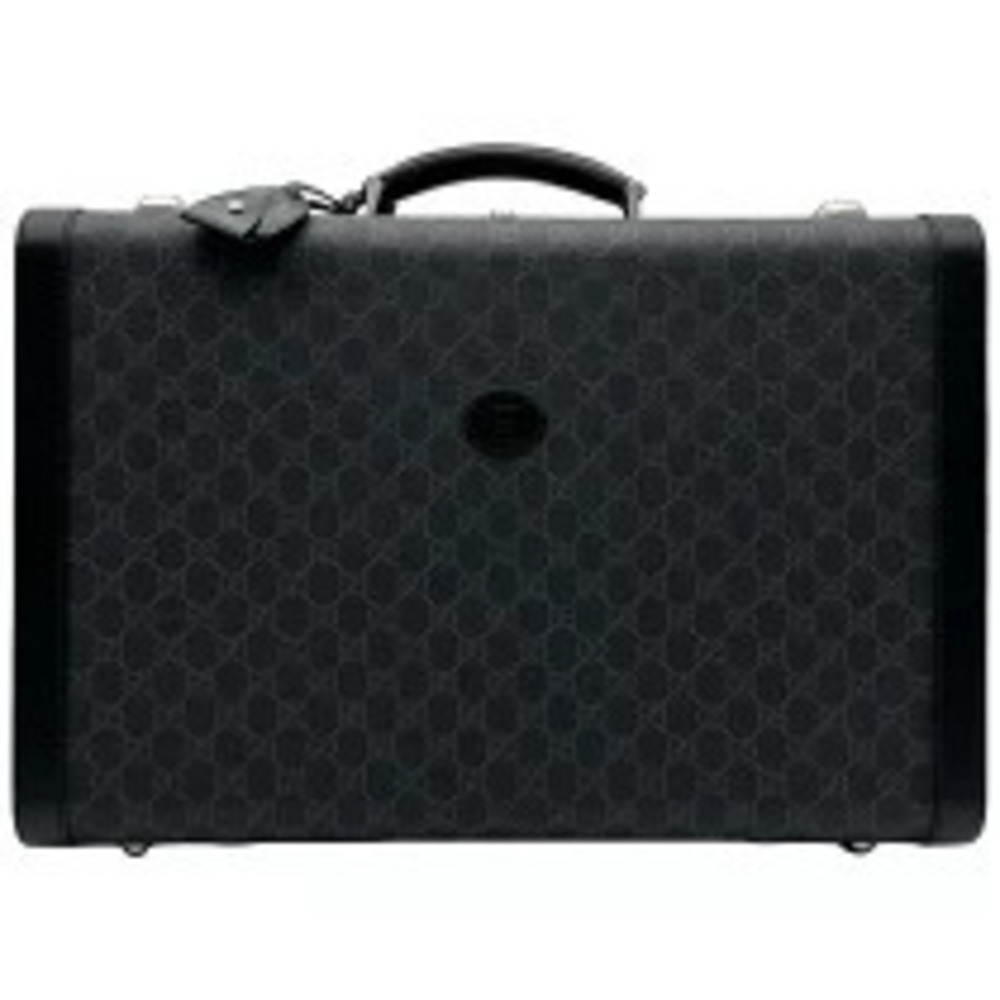 Gucci Rigid GG Supreme Canvas Carry On Suitcase Black